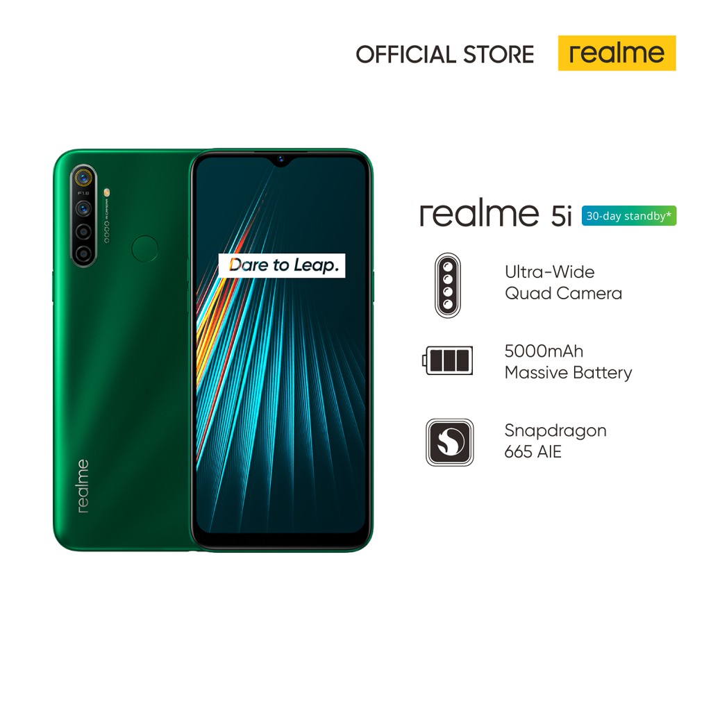 Realme 5i 3/32GB [5000mAh Massive Battery, Ultra-Wide Quad Camera ...